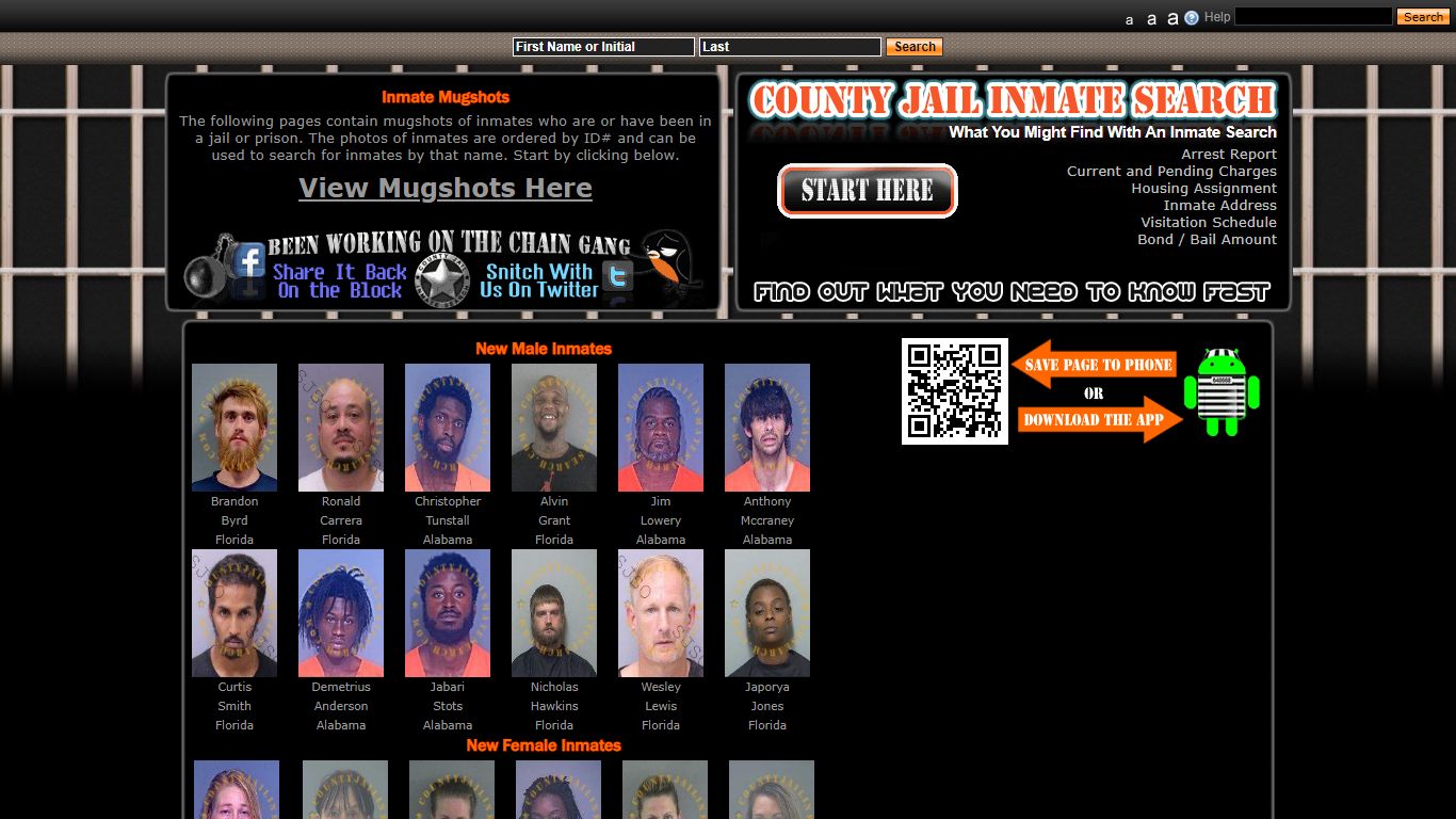 Recent Arrest Mugshots And Inmate Search