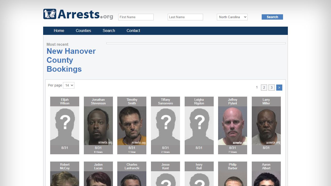New Hanover County Arrests and Inmate Search
